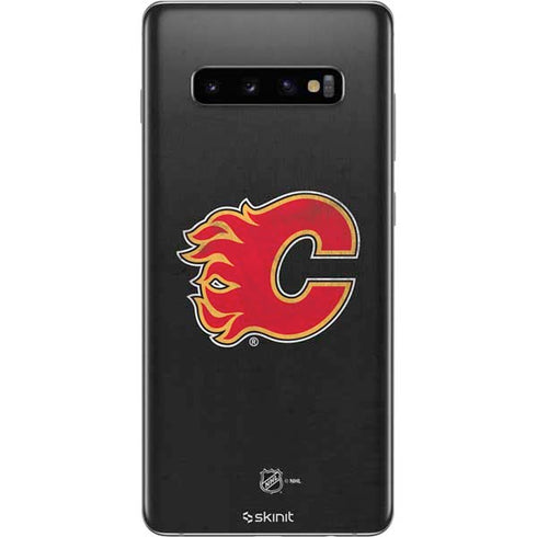 NHL Calgary Flames Distressed Galaxy S10 Plus Skin