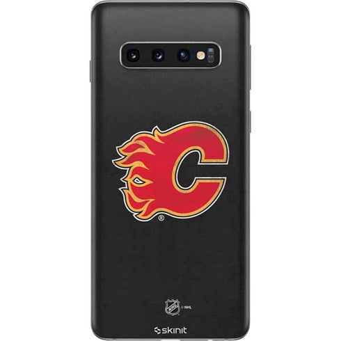 NHL Calgary Flames Distressed Galaxy S10 Skin