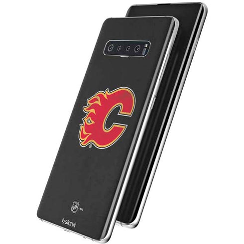 NHL Calgary Flames Distressed Galaxy S10 Skin