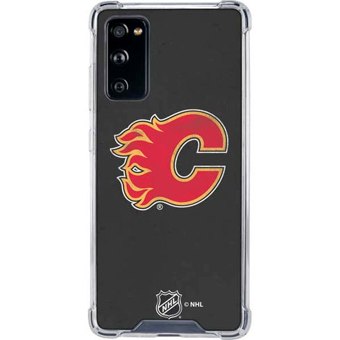 NHL Calgary Flames Distressed Galaxy S20 FE Clear Case