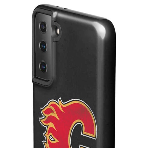 NHL Calgary Flames Distressed Galaxy S21 FE Pro Case