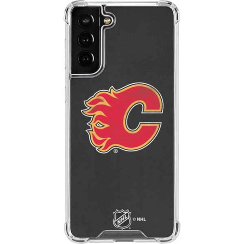 NHL Calgary Flames Distressed Galaxy S22 Plus Clear Case