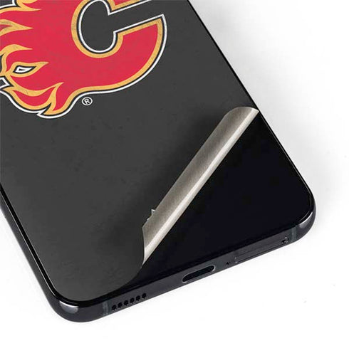 NHL Calgary Flames Distressed Galaxy S22 Skin