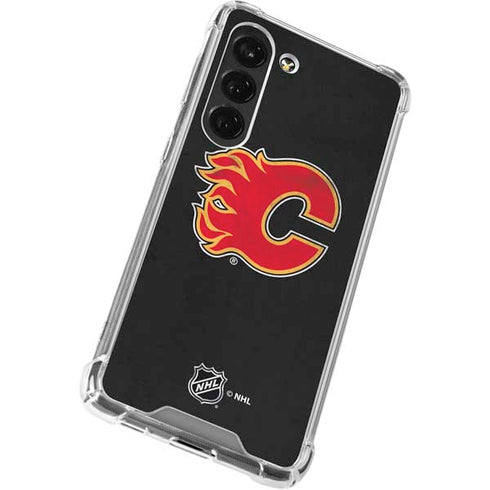 NHL Calgary Flames Distressed Galaxy S23 Clear Case