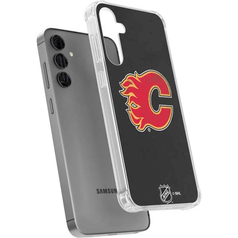 NHL Calgary Flames Distressed Galaxy S24 Plus Clear Case
