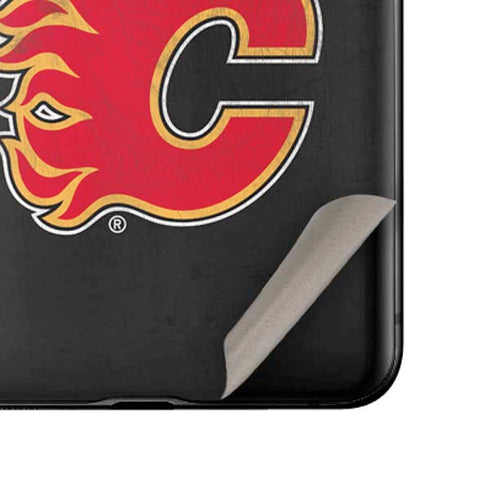 NHL Calgary Flames Distressed Galaxy Z Flip Skin