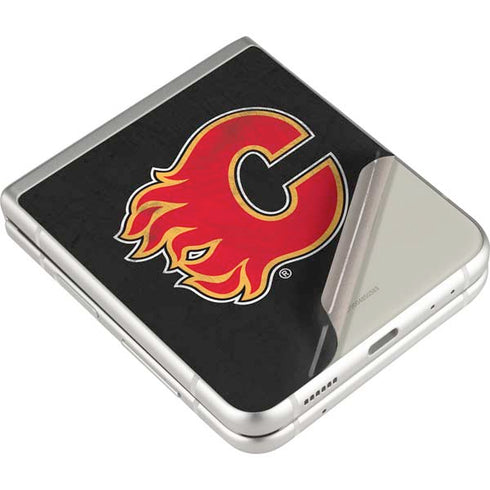 NHL Calgary Flames Distressed Galaxy Z Flip3 5G Skin