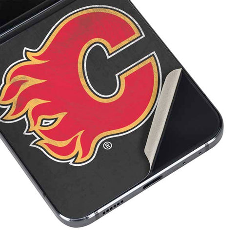 NHL Calgary Flames Distressed Galaxy Z Flip5 5G Skin