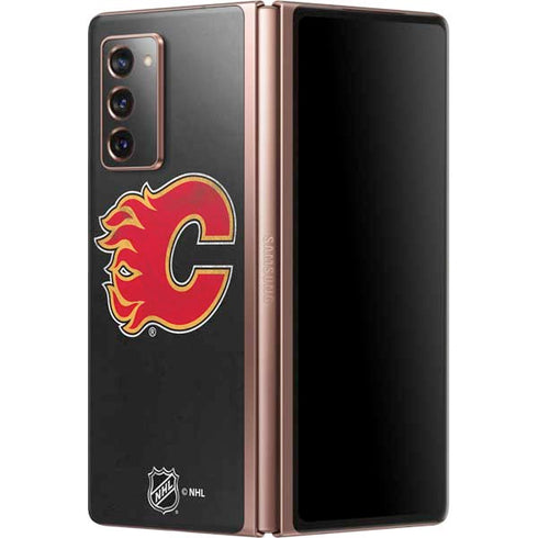 NHL Calgary Flames Distressed Galaxy Z Fold2 5G Skin