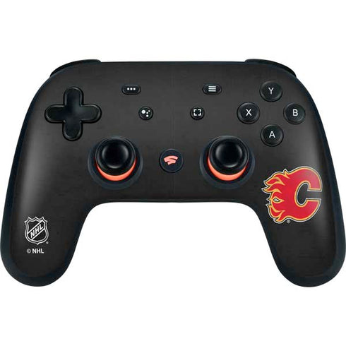 NHL Calgary Flames Distressed Google Stadia Controller Skin