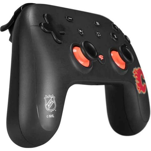 NHL Calgary Flames Distressed Google Stadia Controller Skin