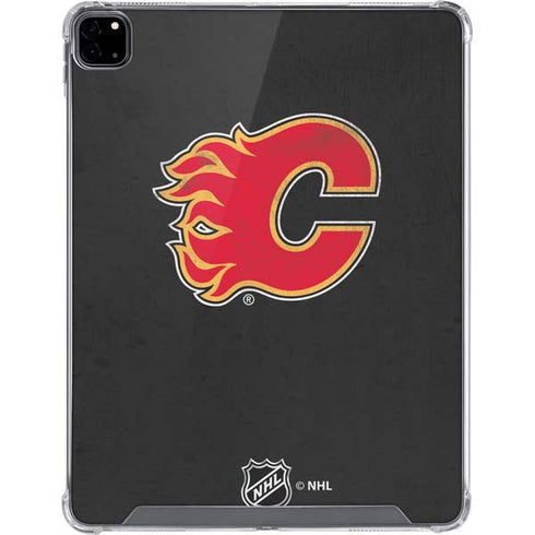 NHL Calgary Flames Distressed iPad Pro 12.9in (2020) Clear Case
