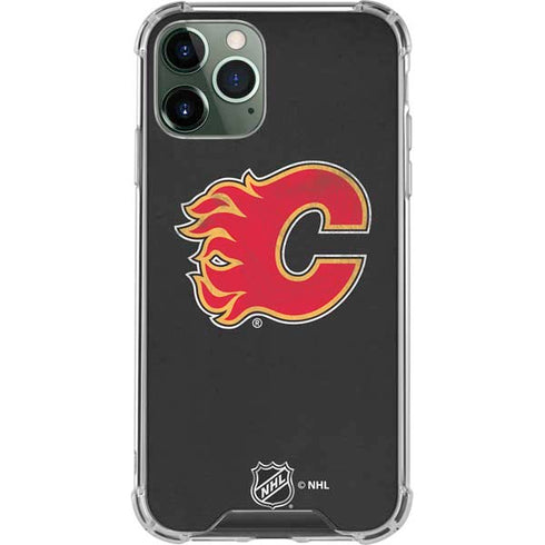 NHL Calgary Flames Distressed iPhone 11 Pro Max Clear Case
