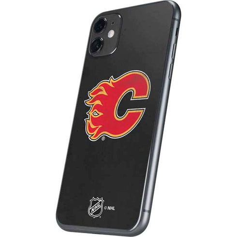 NHL Calgary Flames Distressed iPhone 11 Skin