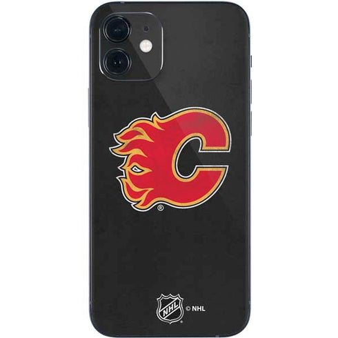 NHL Calgary Flames Distressed iPhone 12 Mini Skin