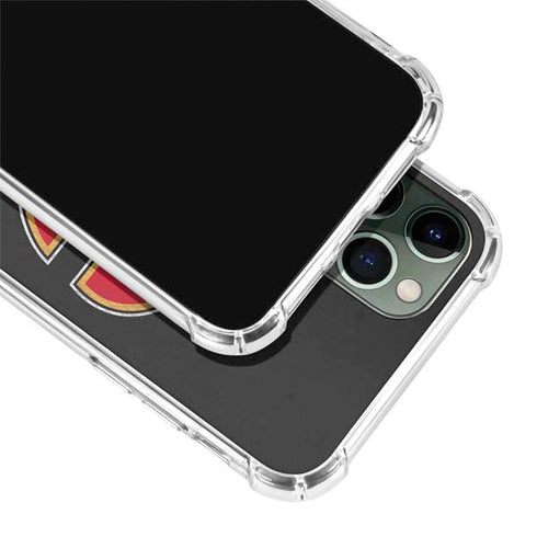 NHL Calgary Flames Distressed iPhone 12 Pro Max Clear Case