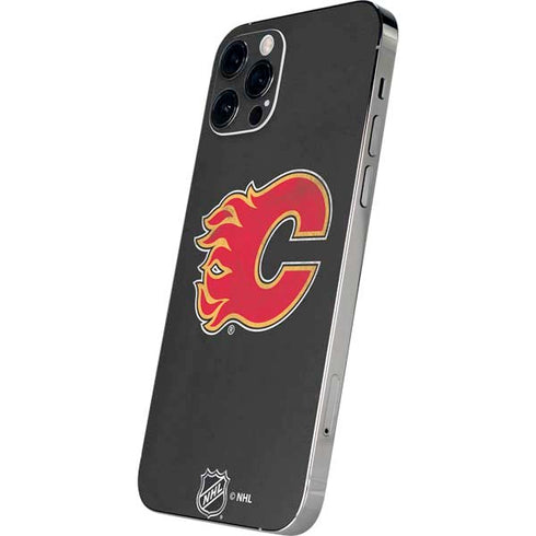 NHL Calgary Flames Distressed iPhone 12 Pro Max Skin