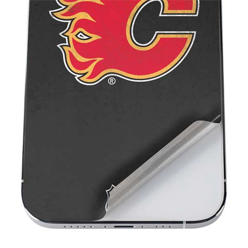 NHL Calgary Flames Distressed iPhone 12 Pro Max Skin