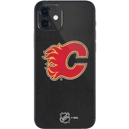 NHL Calgary Flames Distressed iPhone 12 Skin