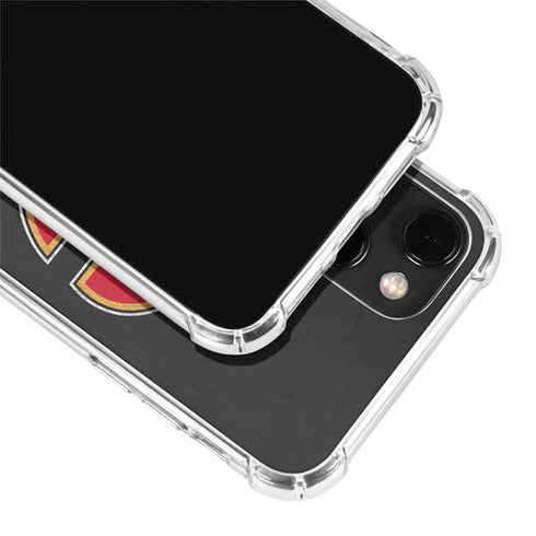 NHL Calgary Flames Distressed iPhone 13 Mini Clear Case