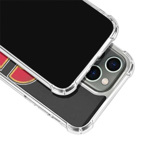 NHL Calgary Flames Distressed iPhone 13 Pro Clear Case