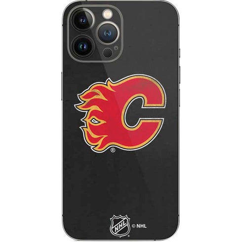 NHL Calgary Flames Distressed iPhone 13 Pro Max Skin
