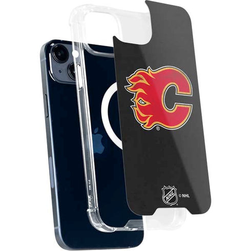 NHL Calgary Flames Distressed iPhone 15 Plus MagSafe Case
