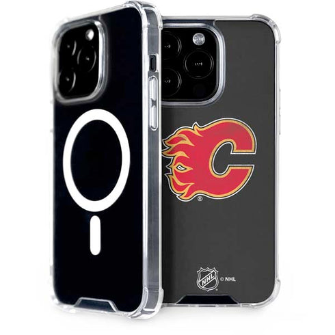 NHL Calgary Flames Distressed iPhone 15 Pro MagSafe Case