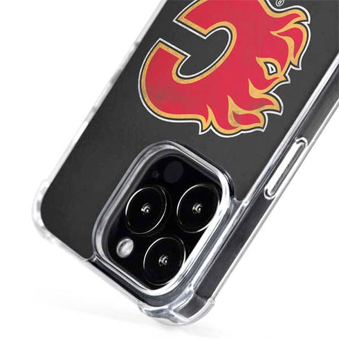 NHL Calgary Flames Distressed iPhone 15 Pro Max MagSafe Case