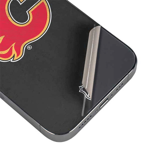 NHL Calgary Flames Distressed iPhone 14 Pro Max Skin