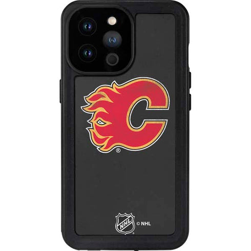 NHL Calgary Flames Distressed iPhone 14 Pro Max Waterproof Case
