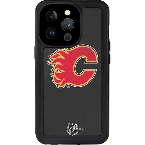 NHL Calgary Flames Distressed iPhone 14 Pro Waterproof Case