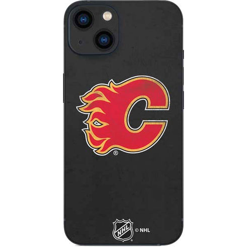 NHL Calgary Flames Distressed iPhone 14 Skin