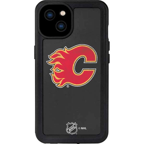 NHL Calgary Flames Distressed iPhone 15 Plus Waterproof Case