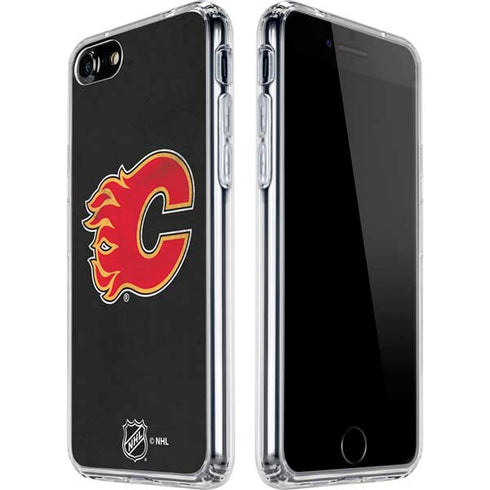 NHL Calgary Flames Distressed iPhone SE (2nd & 3rd Gen) Clear Case