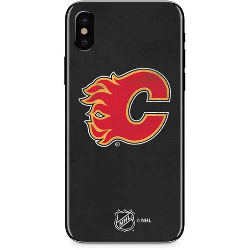 NHL Calgary Flames Distressed iPhone XS Max Skin