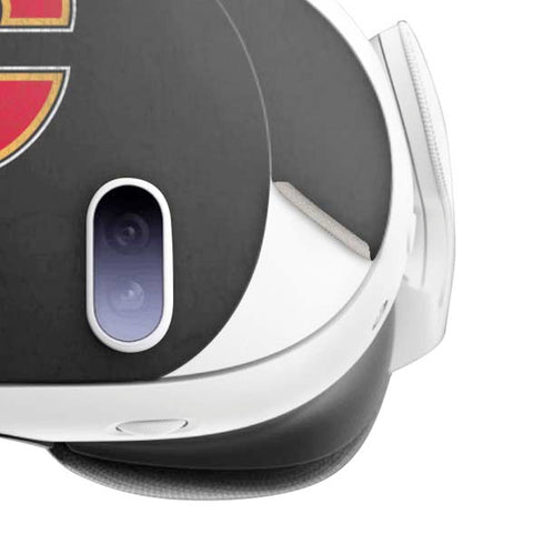 NHL Calgary Flames Distressed Meta Quest 3 Skin