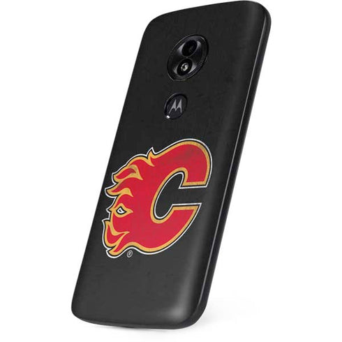NHL Calgary Flames Distressed Moto E5 Play Skin