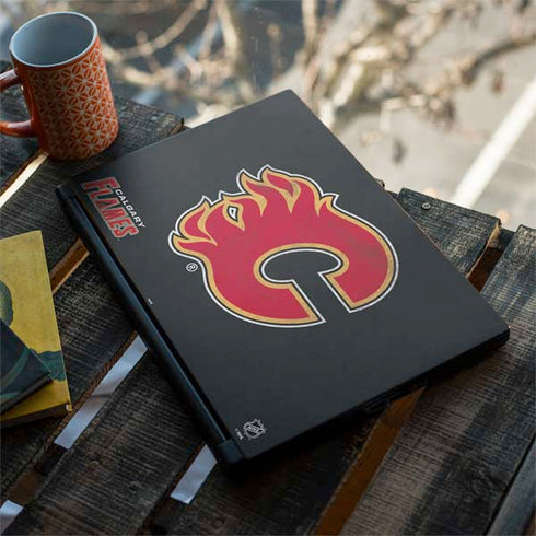 NHL Calgary Flames Distressed MSI GS65 Stealth Laptop Skin