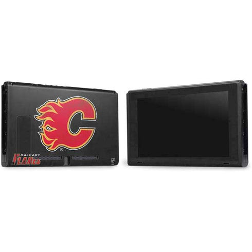 NHL Calgary Flames Distressed Nintendo Switch Bundle Skin