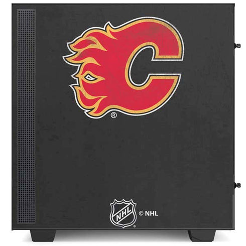 NHL Calgary Flames Distressed NZXT H510 Compact ATX Mid-Tower Case Skin