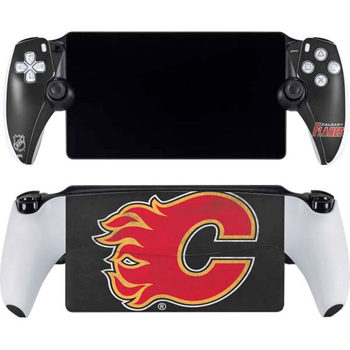 NHL Calgary Flames Distressed PlayStation Portal Remote Player Skin