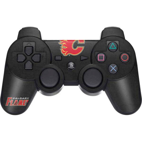 NHL Calgary Flames Distressed PS3 Dual Shock wireless controller Skin