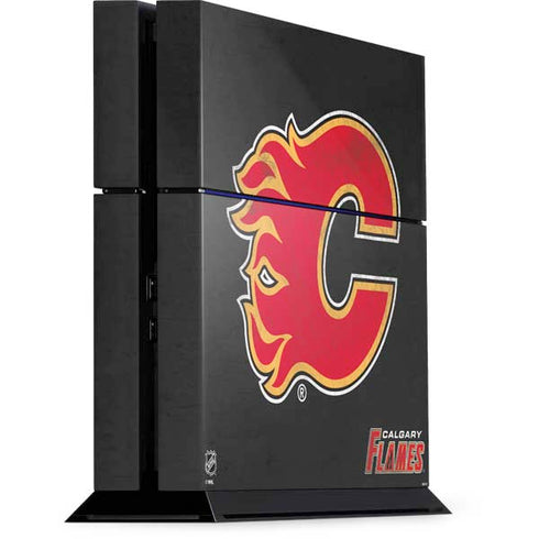 NHL Calgary Flames Distressed PS4 Console Skin