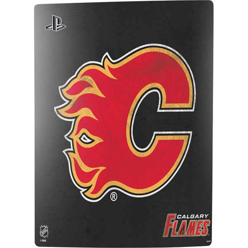 NHL Calgary Flames Distressed PS5 Bundle Skin