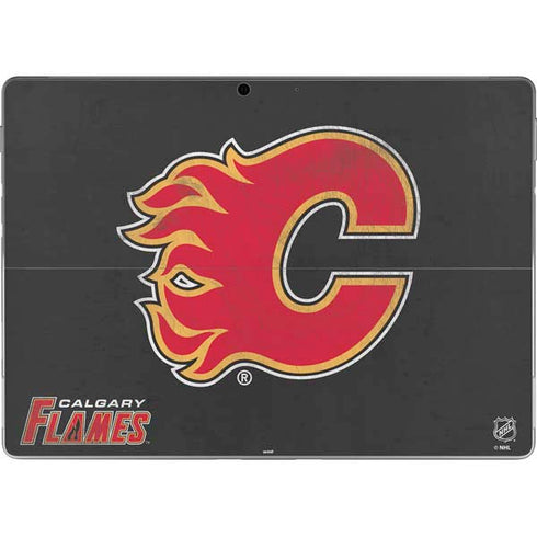 NHL Calgary Flames Distressed Surface Pro 9 Skin