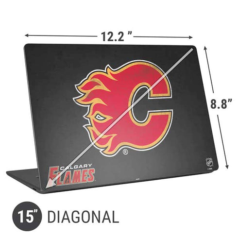 NHL Calgary Flames Distressed Universal Laptop 15in (12.2 x 8.8in) Skin