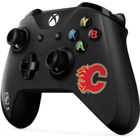 NHL Calgary Flames Distressed Xbox One X Controller Skin