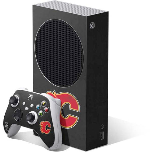 NHL Calgary Flames Distressed Xbox Series S Skins