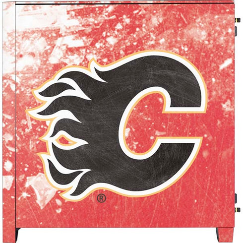 NHL Calgary Flames Frozen Corsair 4000D Tempered Glass Mid-Tower ATX Case Skin